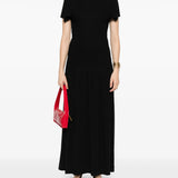 Abito lungo con pieghe in nero Toteme - donna 