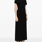 Abito lungo con pieghe in nero Toteme - donna 