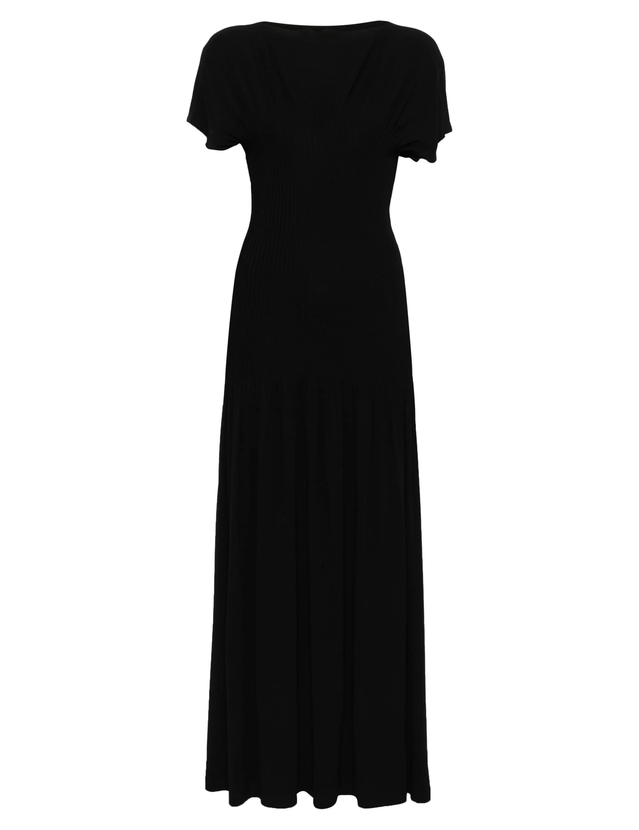 Abito lungo con pieghe in nero Toteme - donna 