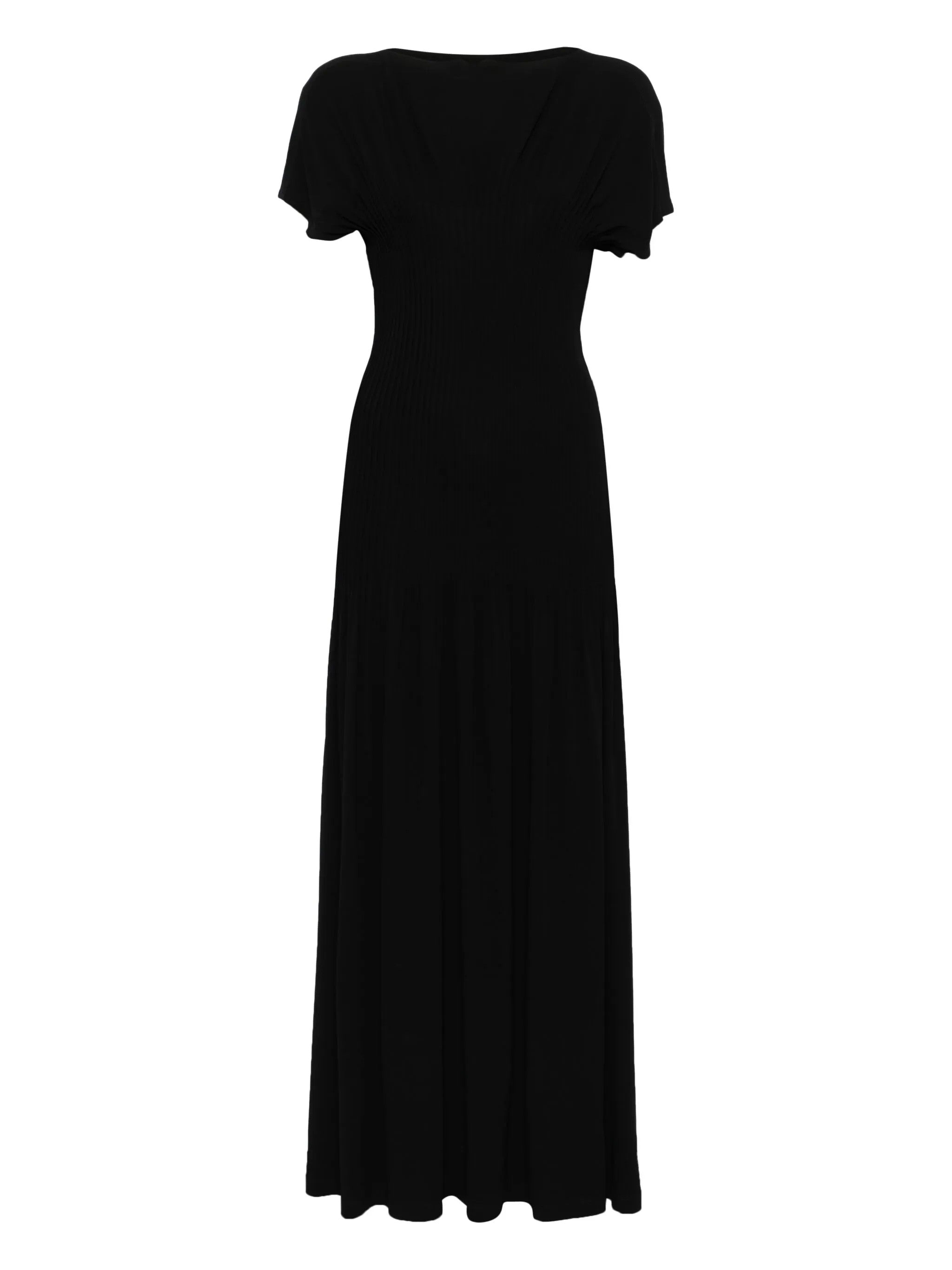 Abito lungo con pieghe in nero Toteme - donna 