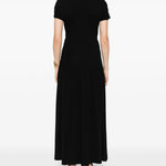 Abito lungo con pieghe in nero Toteme - donna 