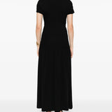 Abito lungo con pieghe in nero Toteme - donna 