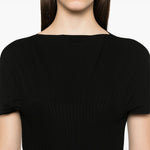 Abito lungo con pieghe in nero Toteme - donna 