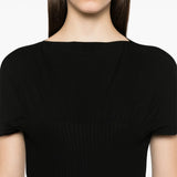 Abito lungo con pieghe in nero Toteme - donna 