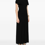 Abito lungo con pieghe in nero Toteme - donna 