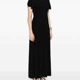 Abito lungo con pieghe in nero Toteme - donna 