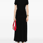 Abito lungo con pieghe in nero Toteme - donna 