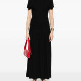 Abito lungo con pieghe in nero Toteme - donna 