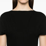 Abito lungo con pieghe in nero Toteme - donna 