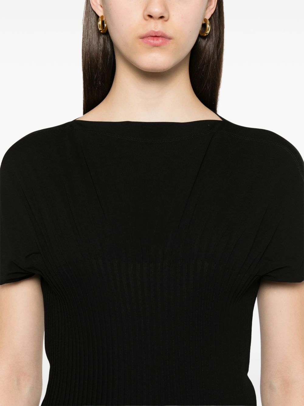 Abito lungo con pieghe in nero Toteme - donna 