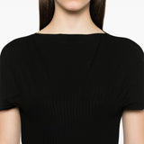 Abito lungo con pieghe in nero Toteme - donna 
