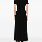 Abito lungo con pieghe in nero Toteme - donna 
