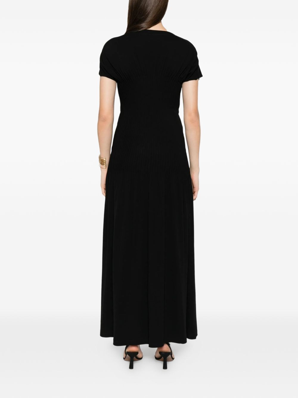 Abito lungo con pieghe in nero Toteme - donna 