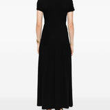 Abito lungo con pieghe in nero Toteme - donna 