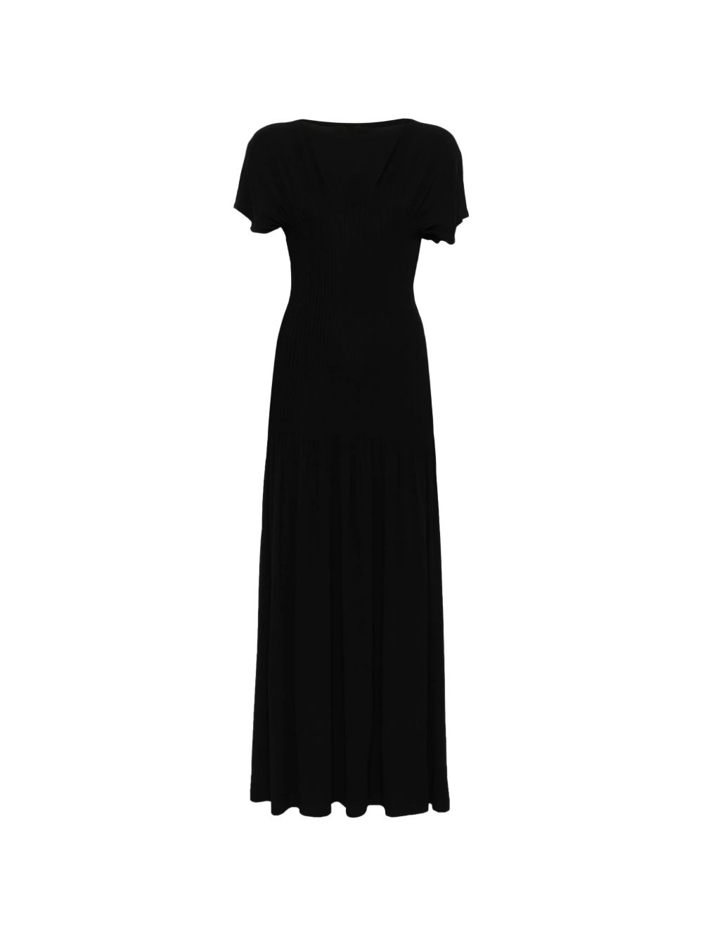 Abito lungo con pieghe in nero Toteme - donna 