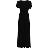 Abito lungo con pieghe in nero Toteme - donna 