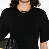 Abito midi in maglia fine in nero Toteme - donna 