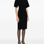 Abito midi in maglia fine in nero Toteme - donna 