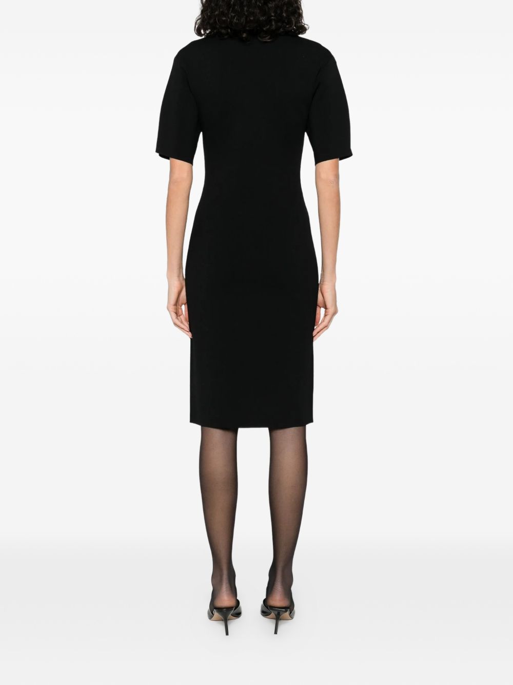 Abito midi in maglia fine in nero Toteme - donna 