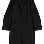 Cappotto senza colleto in seta in nero Toteme - donna 