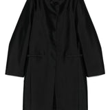 Cappotto senza colleto in seta in nero Toteme - donna 