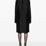 Cappotto senza colleto in seta in nero Toteme - donna 