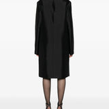 Cappotto senza colleto in seta in nero Toteme - donna 
