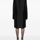 Cappotto senza colleto in seta in nero Toteme - donna 