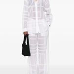 Camicia con pattern geometrico in bianco Toteme - donna 