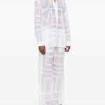 Camicia con pattern geometrico in bianco Toteme - donna 
