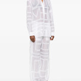 Camicia con pattern geometrico in bianco Toteme - donna 