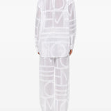 Camicia con pattern geometrico in bianco Toteme - donna 