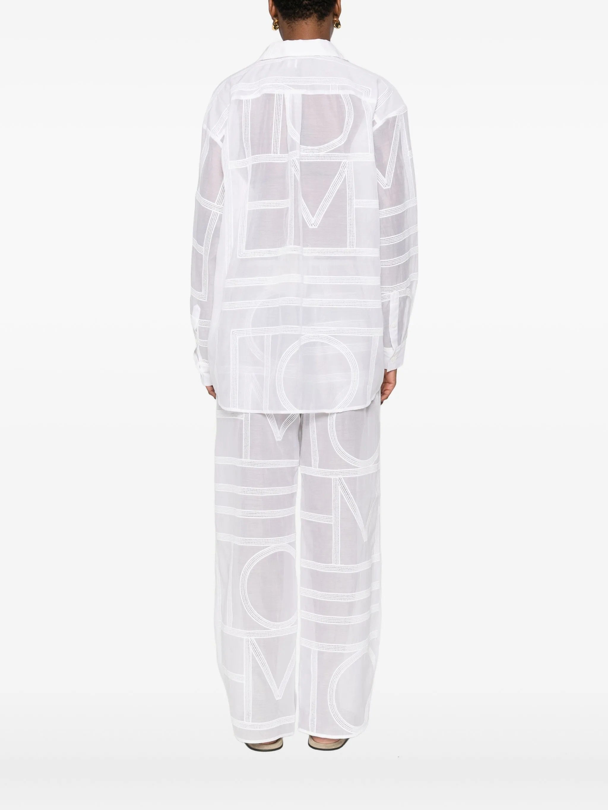 Camicia con pattern geometrico in bianco Toteme - donna 