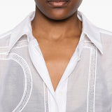 Camicia con pattern geometrico in bianco Toteme - donna 
