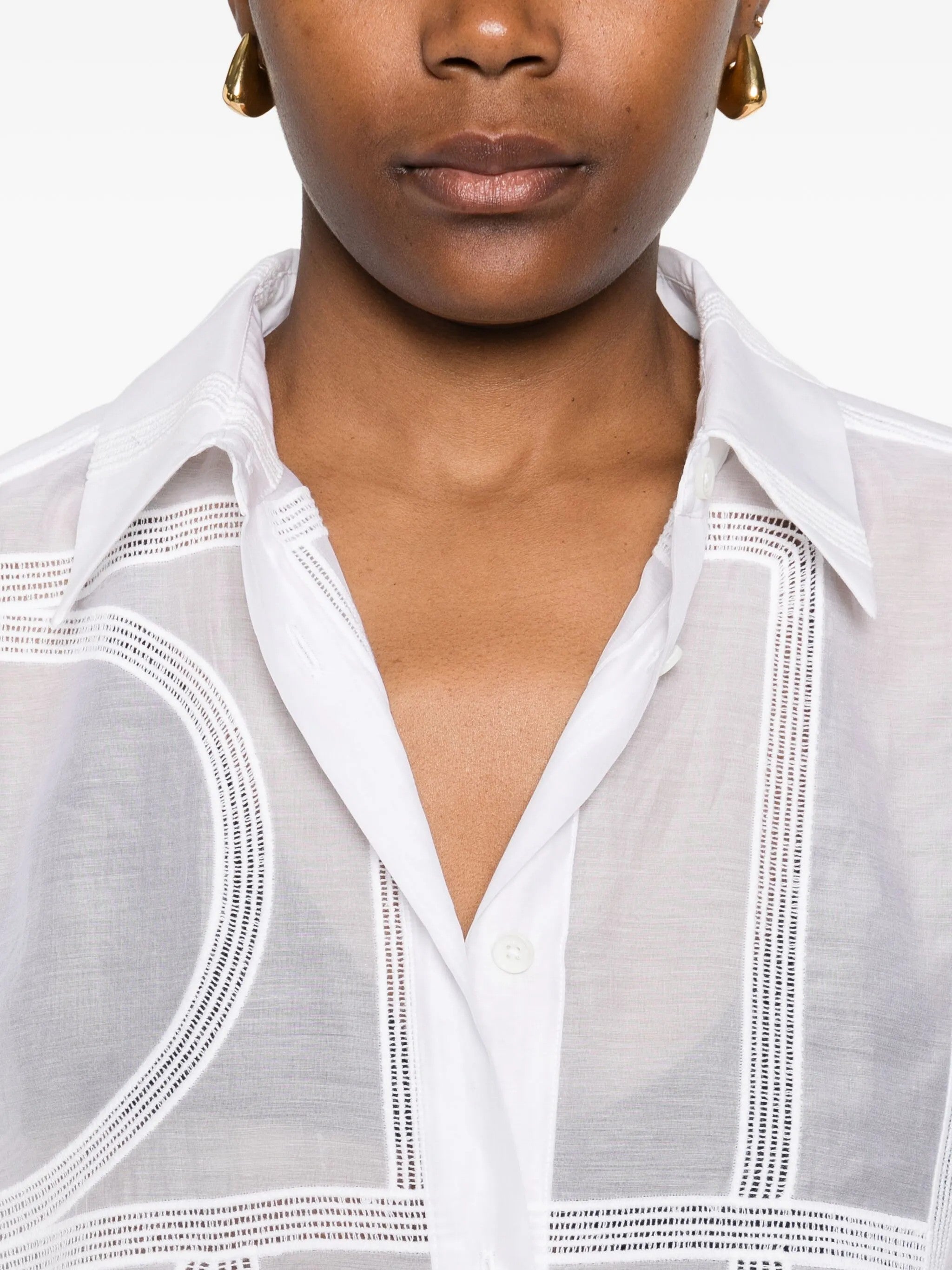 Camicia con pattern geometrico in bianco Toteme - donna 