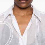 Camicia con pattern geometrico in bianco Toteme - donna 