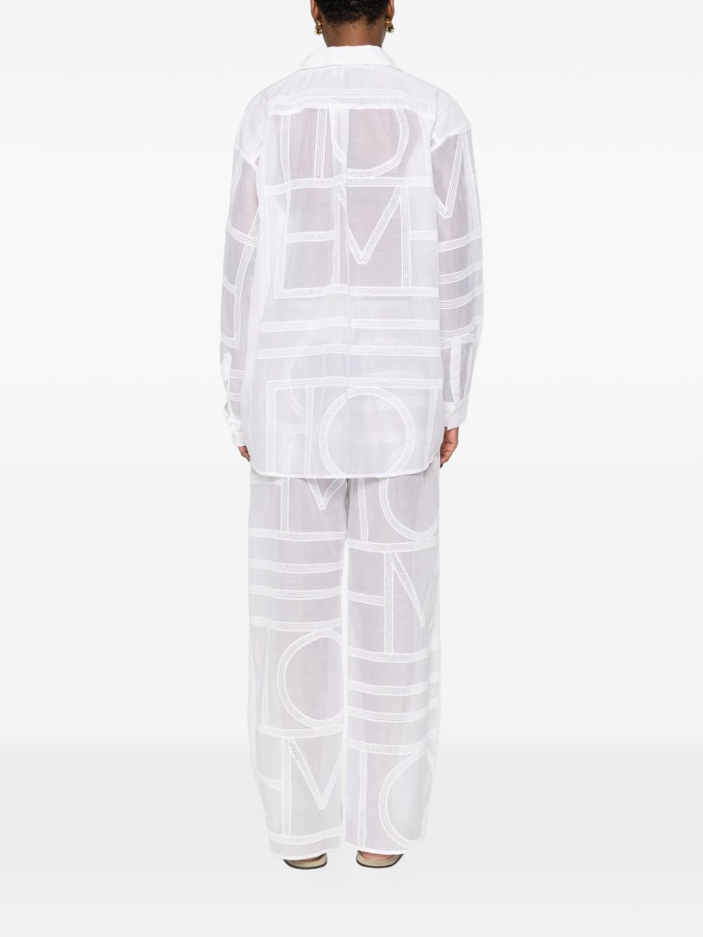 Camicia con pattern geometrico in bianco Toteme - donna 