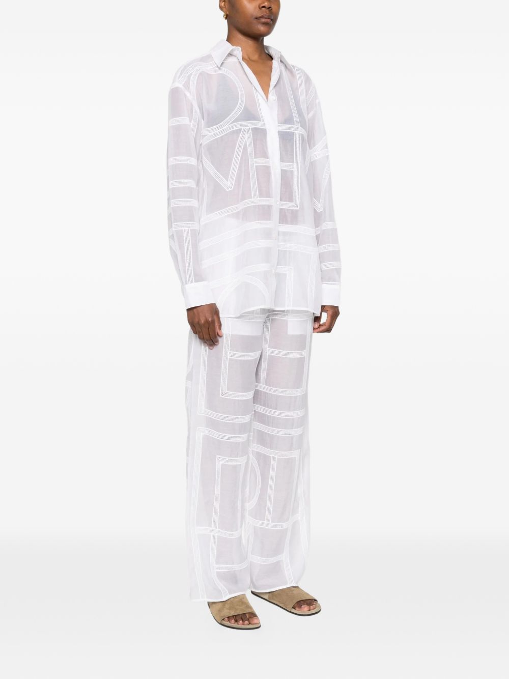 Camicia con pattern geometrico in bianco Toteme - donna 