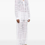 Camicia con pattern geometrico in bianco Toteme - donna 