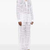 Camicia con pattern geometrico in bianco Toteme - donna 