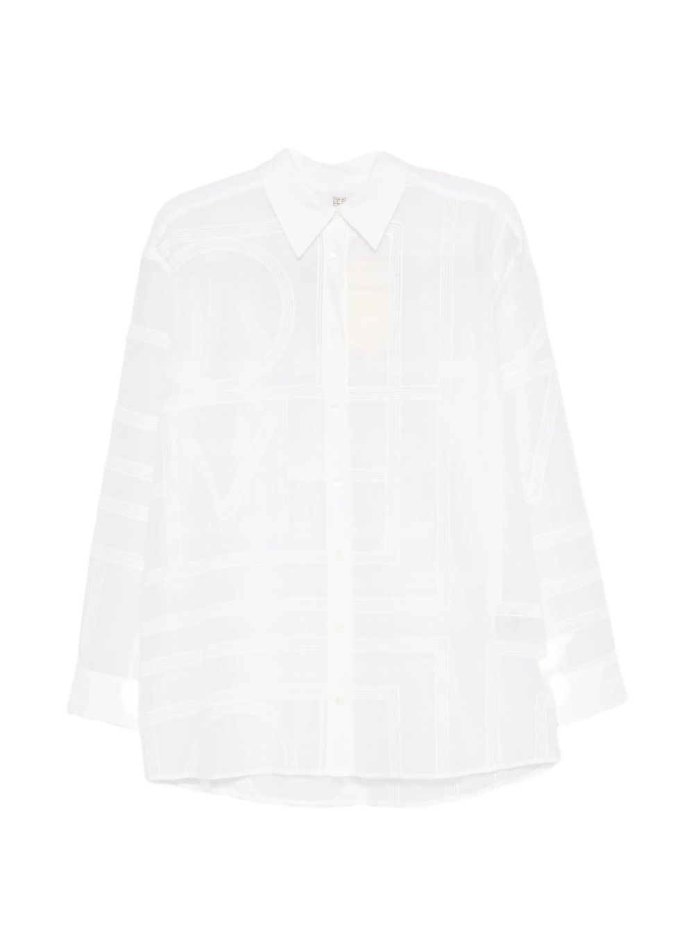 Camicia con pattern geometrico in bianco Toteme - donna 