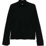 Maglione a collo alto con spacchi in nero Toteme - donna 