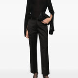 Maglione a collo alto con spacchi in nero Toteme - donna 