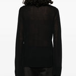 Maglione a collo alto con spacchi in nero Toteme - donna 