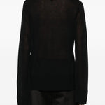 Maglione a collo alto con spacchi in nero Toteme - donna 