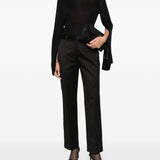 Maglione a collo alto con spacchi in nero Toteme - donna 