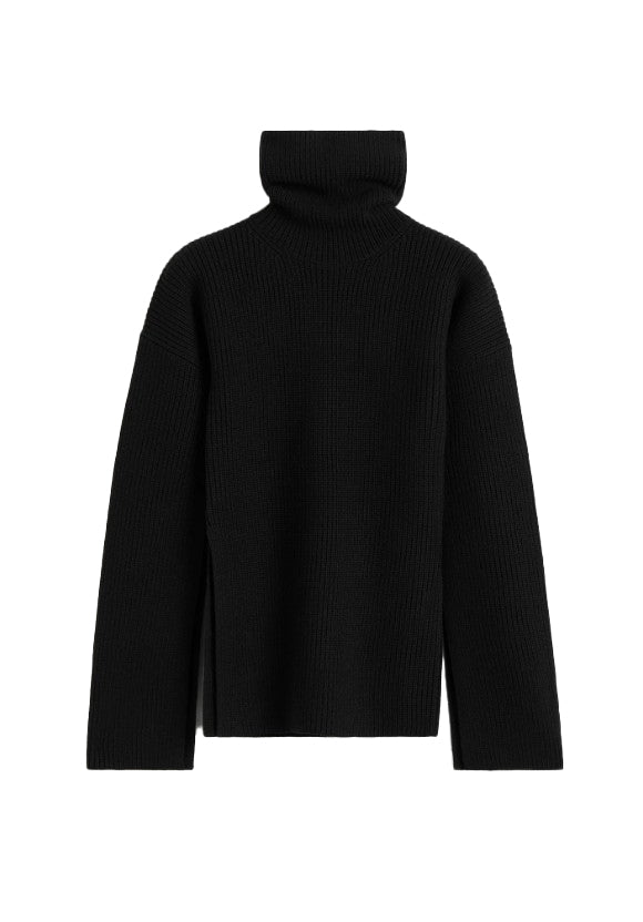 Maglione a maniche lunghe con spacchi in nero Toteme - donna 