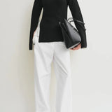 Maglione a maniche lunghe con spacchi in nero Toteme - donna 