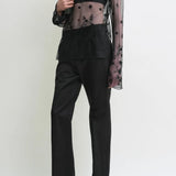 Blusa semi-trasparente con ricami in nero Toteme - donna 