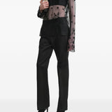 Blusa semi-trasparente con ricami in nero Toteme - donna 